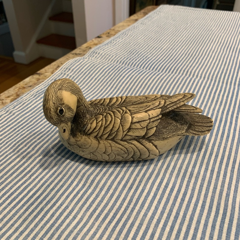 Vintage Artek Faux SCRIMSHAW SCHMUTZ 1984 Duck